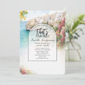 Italiaanse Polignano Mare Dat is Liefde Bruiloft B Kaart (Staand voorkant)