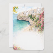 Italiaanse Polignano Mare Dat is Liefde Bruiloft B Kaart (Achterkant)