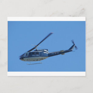 Italiaanse politiehelikopter. briefkaart