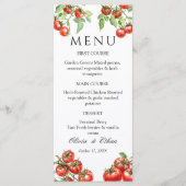 Italiaanse Pomodoro Bruiloft Menu (Voorkant)