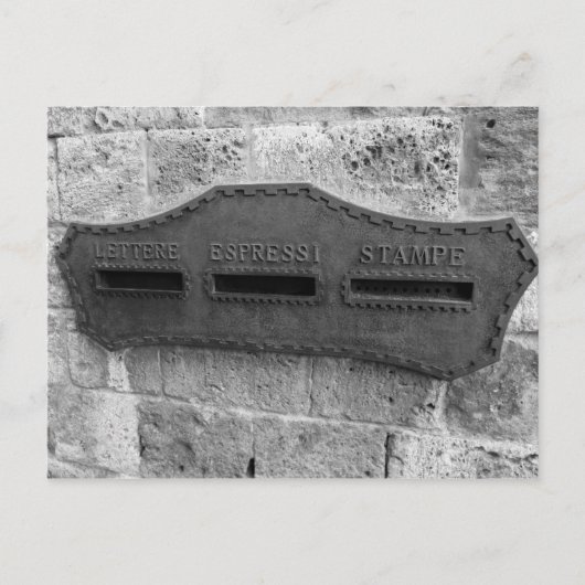 Italiaanse postbus-postkaart briefkaart (Voorkant)