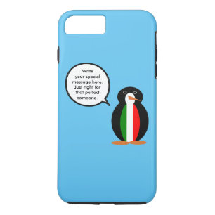 Italiaanse pratende mevrouw Pinguïn gepersonalisee Case-Mate iPhone Case