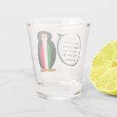 Italiaanse pratende mevrouw Pinguïn Persoonlijk  Shot Glas (Achterkant)