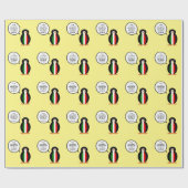 Italiaanse pratende pinguïnvlag cadeaupapier (Vlak)
