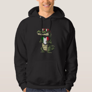 Italiaanse Pride Heart Alligator Italiaanse roots Hoodie