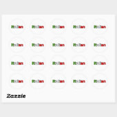 Italiaanse Pride Ronde Sticker (Vel)