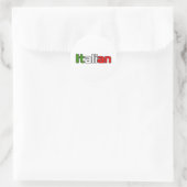 Italiaanse Pride Ronde Sticker (Tas)