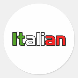 Italiaanse Pride Ronde Sticker