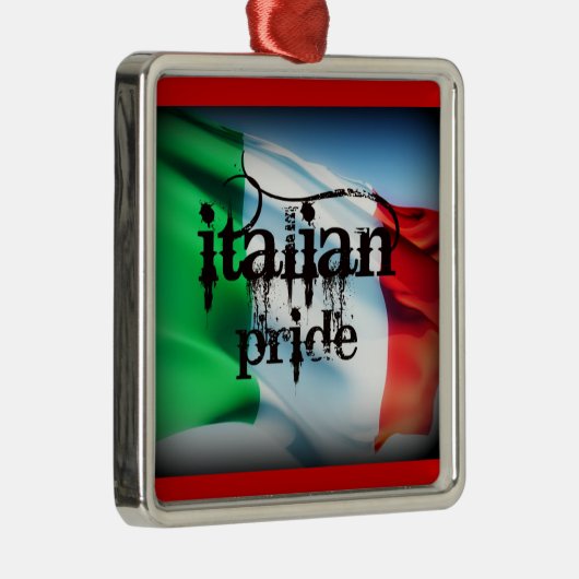 "ITALIAANSE PRIJS" VOOR DE CHRITMAS TREEDT DIT JAA METALEN ORNAMENT (Rechts)