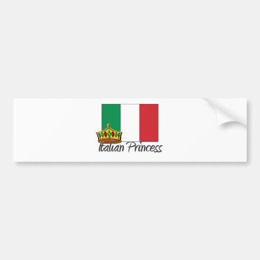 Italiaanse prinses bumpersticker (Voorkant)
