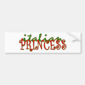 Italiaanse prinses bumpersticker (Voorkant)