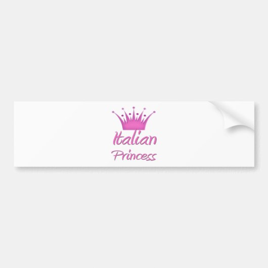 Italiaanse prinses bumpersticker (Voorkant)