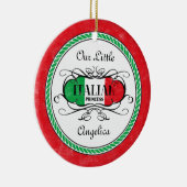 Italiaanse prinses Foto Ornament (Rechts)