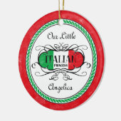 Italiaanse prinses Foto Ornament (Links)