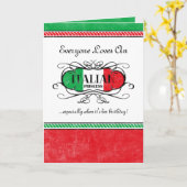 Italiaanse prinses gepersonaliseerde Kaart (Gele Bloem)