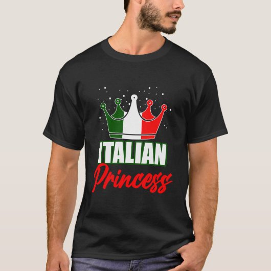 Italiaanse prinses vlag : italiaanse prid t-shirt (Voorkant)