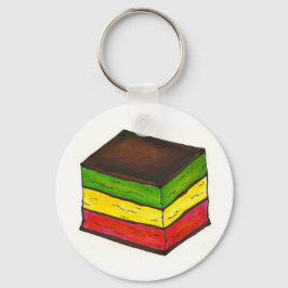Italiaanse Rainbow Seven 7 Layer Kerstkoekje Sleutelhanger
