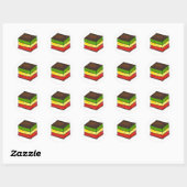 Italiaanse Rainbow Seven Layer Kerstmis Cookie met Ronde Sticker (Vel)