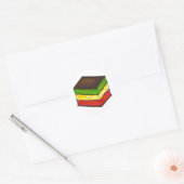 Italiaanse Rainbow Seven Layer Kerstmis Cookie met Ronde Sticker (Envelop)