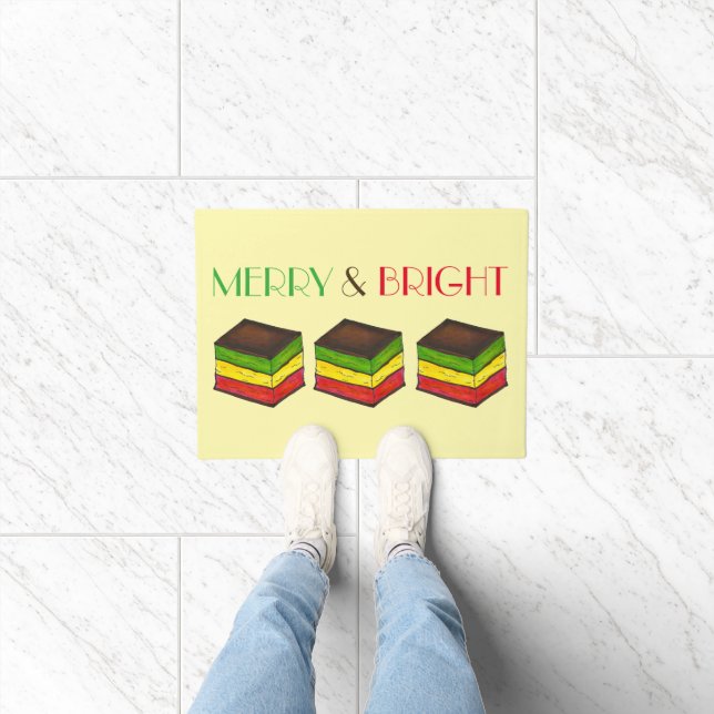 Italiaanse Rainbow Seven Layer Tricolor Cookie Bak Deurmat (Binnen)