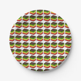 Italiaanse Rainbow Seven Layer Tricolor Cookie Bak Papieren Bordje