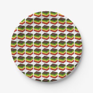 Italiaanse Rainbow Seven Layer Tricolor Cookie Bak Papieren Bordje