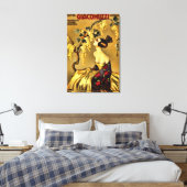 Italiaanse reclame voor wijn Canvas Afdruk (Insitu (Slaapkamer))