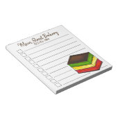 Italiaanse regenboog zeven 7-laagcookiebakkerij notitieblok (Schuin)