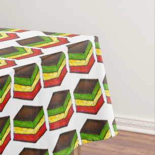 Italiaanse regenboog zeven 7-laagcookiebakkerij tafelkleed