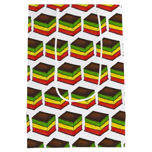 Italiaanse Regenboog Zeven Laag Kerstkoekjes Medium Cadeauzakje (Achterkant)