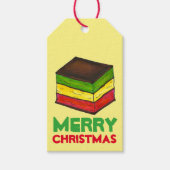 Italiaanse regenboog zevenlaagse kerstkoekjes cadeaulabel