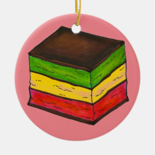 Italiaanse regenboogstraal 7 Seven Layer Kerstkoek Keramisch Ornament