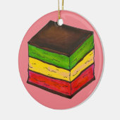 Italiaanse regenboogstraal 7 Seven Layer Kerstkoek Keramisch Ornament (Links)