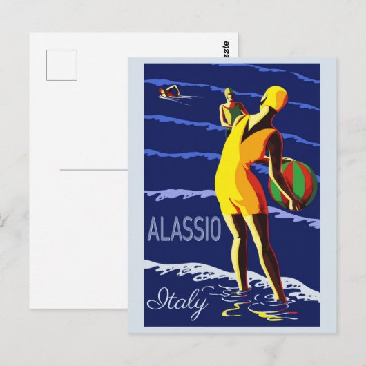  Italiaanse reis Alassio Italië Briefkaart (Voorkant / Achterkant)