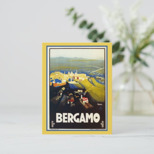  Italiaanse reis Bergamo uit 1920 Briefkaart (Staand voorkant)