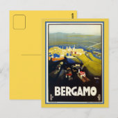  Italiaanse reis Bergamo uit 1920 Briefkaart (Voorkant / Achterkant)