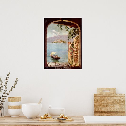  Italiaanse reis Lago d'Orta uit 1920 Poster (Keuken)