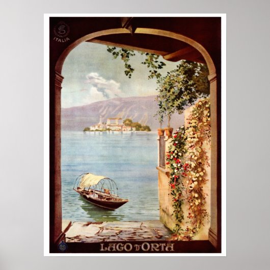  Italiaanse reis Lago d'Orta uit 1920 Poster (Voorkant)