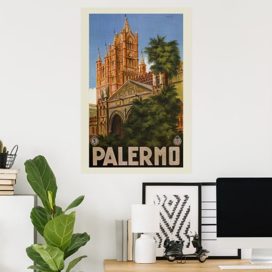  Italiaanse reis Palermo Sicilië Poster (Thuiskantoor)