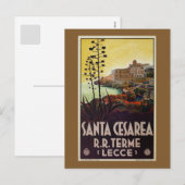  Italiaanse reis Santa Cesarea Terme Lecce Feestdagenkaart (Voorkant / Achterkant)