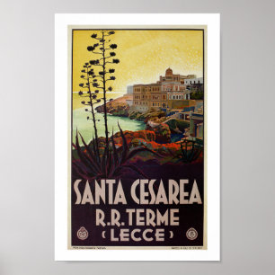 Italiaanse reis Santa Cesarea Terme Lecce Poster