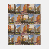 Italiaanse reisbestemming retro retro fleece deken (Voorkant)