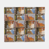 Italiaanse reisbestemming retro retro fleece deken (Voorkant (Horizontaal))