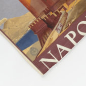 Italiaanse reisbestemming  retro  retro fleece deken (Hoek)