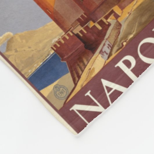 Italiaanse reisbestemming  retro  retro fleece deken (Hoek)