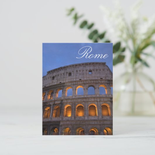 Italiaanse reisfoto Colosseum Rome Briefkaart (Staand voorkant)