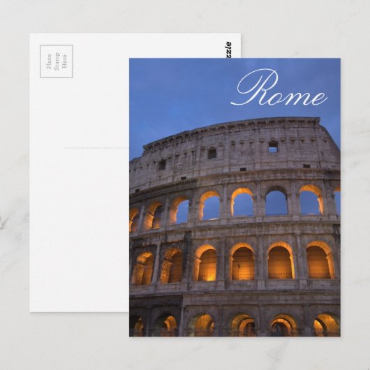 Italiaanse reisfoto Colosseum Rome Briefkaart (Voorkant / Achterkant)