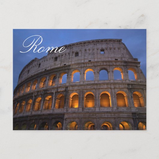 Italiaanse reisfoto Colosseum Rome Briefkaart (Voorkant)