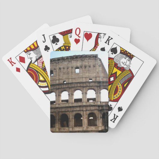 Italiaanse reisfoto Colosseum Speelkaarten (Achterkant)