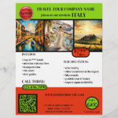 Italiaanse reisfotosjabloon flyer (Voorkant)